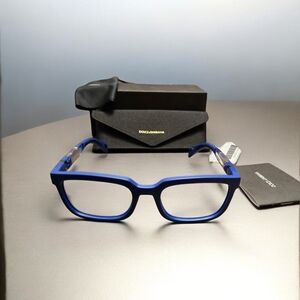 Dolce & Gabbana DG 5085 - 3339 Blue Rubber | Eyeglasses for Men